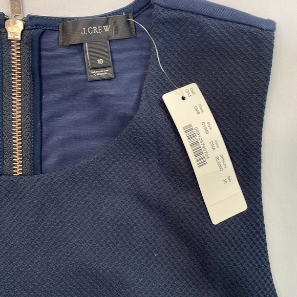 J.CREW Mesh wrap dress Navy Blue
Size 10 Sleeveless Scoop Neck C1949 NWT - Picture 2 of 10